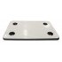 Complete cream big card table with stainless steel cupholders