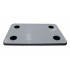 Complete white big card table with black plastic cupholders