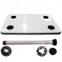 Complete white big card table with black plastic cupholders