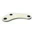 Complete white kidney table with stainless steel cupholders