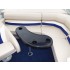 Tan Kidney Fiberglass Boat Table w/Black cupholders