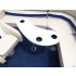 Tan Kidney Fiberglass Boat Table w/Black cupholders