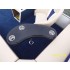 Complete white kidney table with stainless steel cupholders